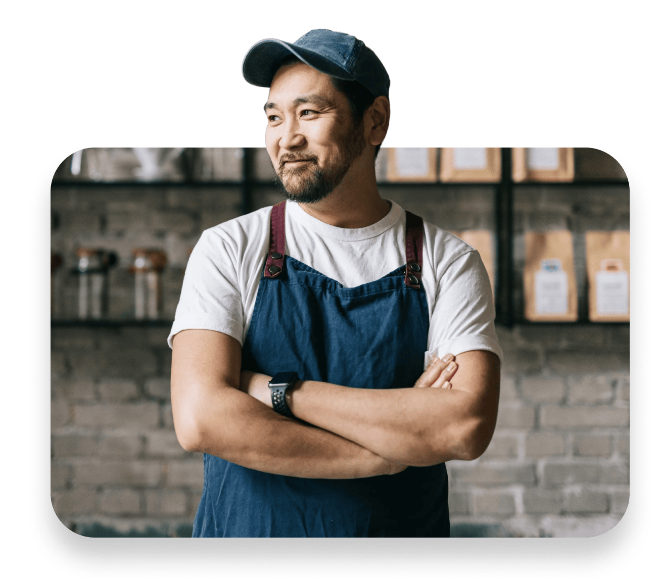 Woman with shopping bag and phone